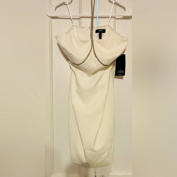 Aidan Womens Embellished Halter Sheath Dress - Picture 2 of 5